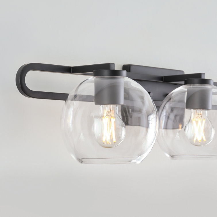 Midnight Black 3-Light Dimmable Glass Vanity Fixture