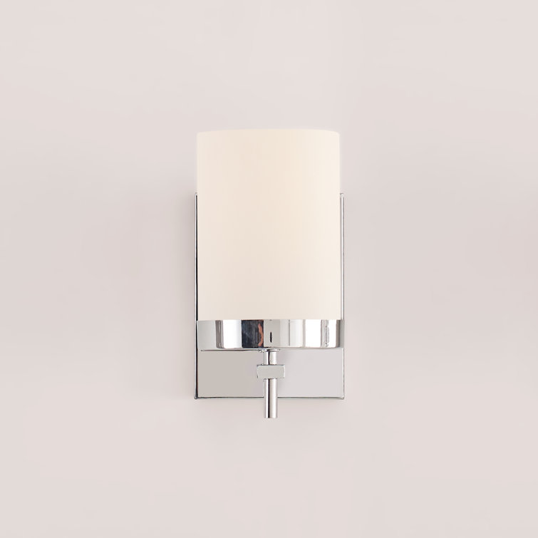 Zire Minimalist Chrome Cylinder Wall Sconce, Direct Wired