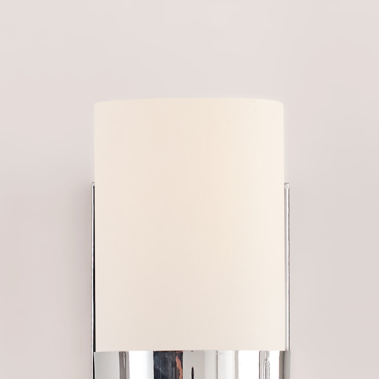 Zire Minimalist Chrome Cylinder Wall Sconce, Direct Wired