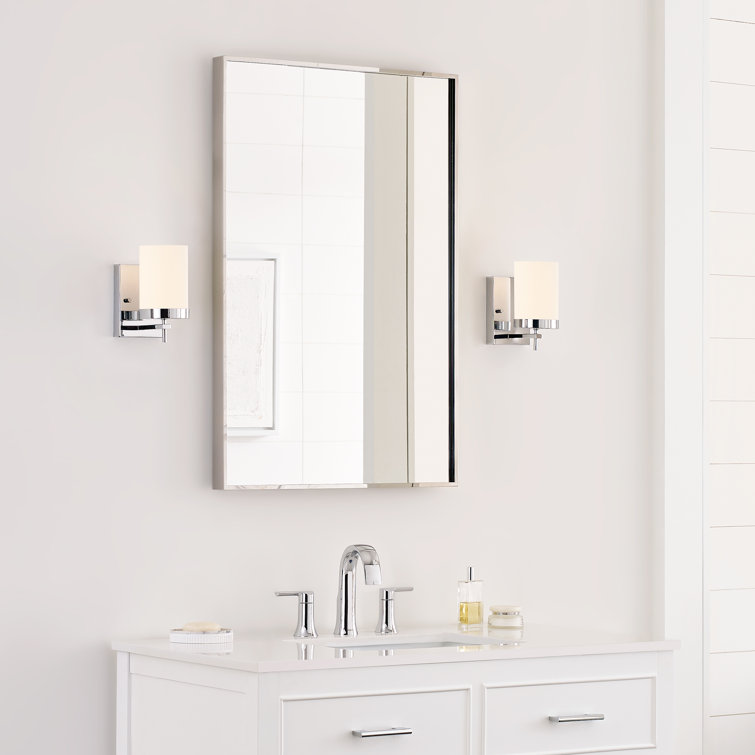 Zire Minimalist Chrome Cylinder Wall Sconce, Direct Wired