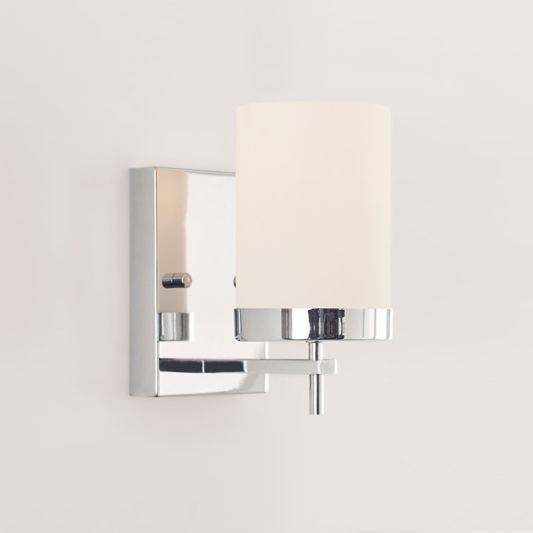 Zire Minimalist Chrome Cylinder Wall Sconce, Direct Wired