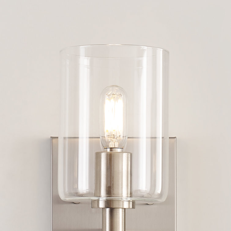 Haines Brushed Nickel Single Light Dimmable Wall Sconce