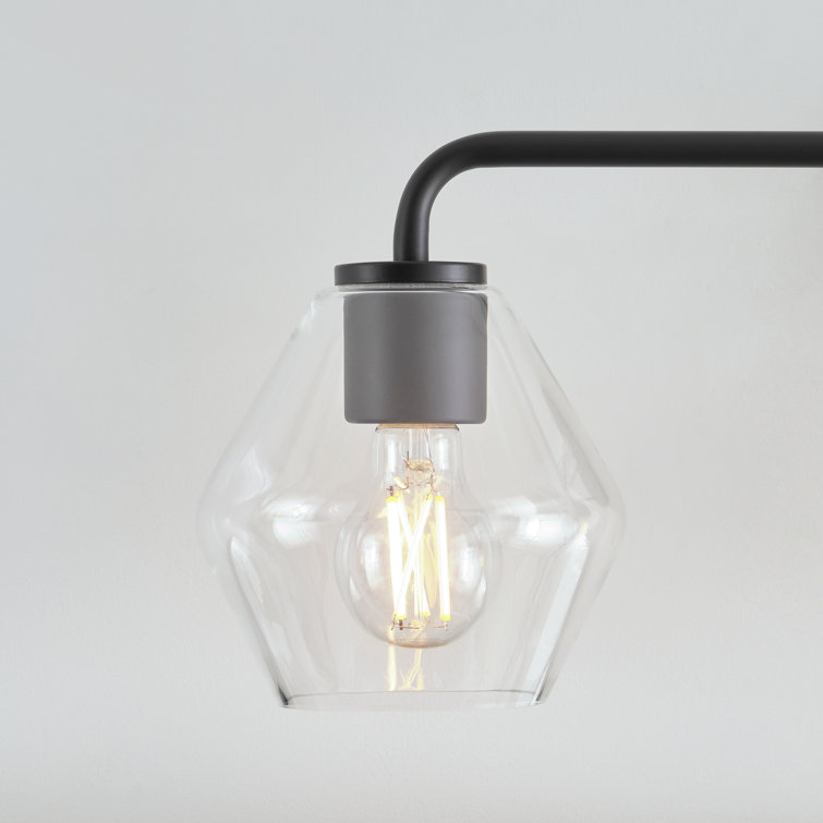 Midnight Black Steel 3-Light Dimmable Vanity Light