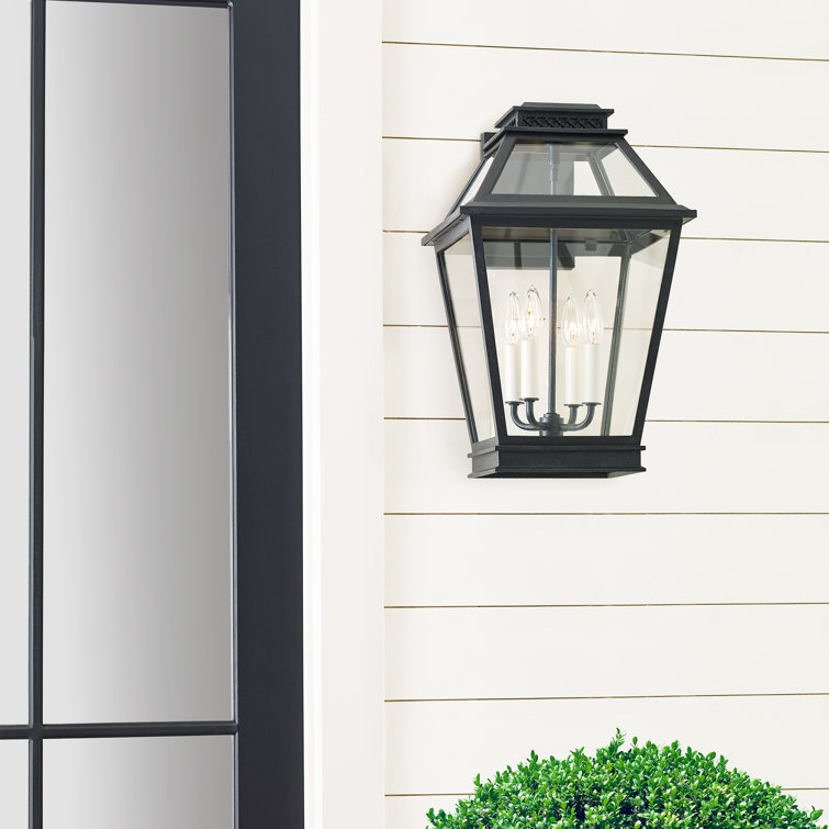 Falmouth Dark Weathered Zinc 4-Light Outdoor Wall Lantern
