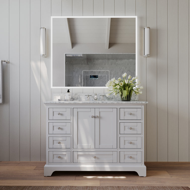 Audrey 48'' White Marble Top Single Sink Vanity