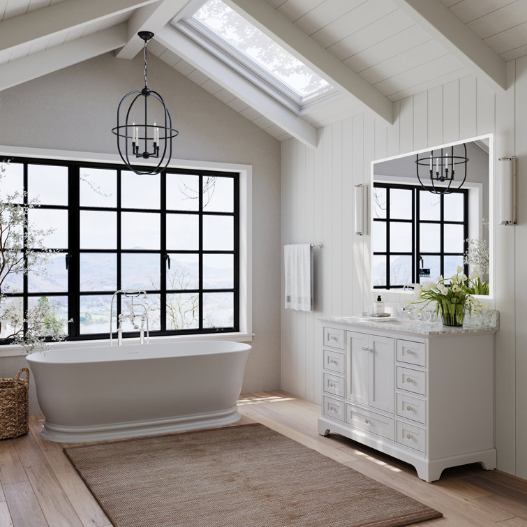 Audrey 48'' White Marble Top Single Sink Vanity