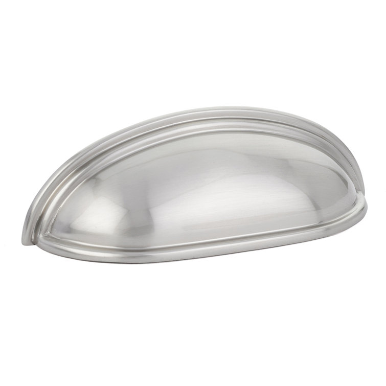 Brushed Satin Nickel 3" Traditional Cup Cabinet Pull