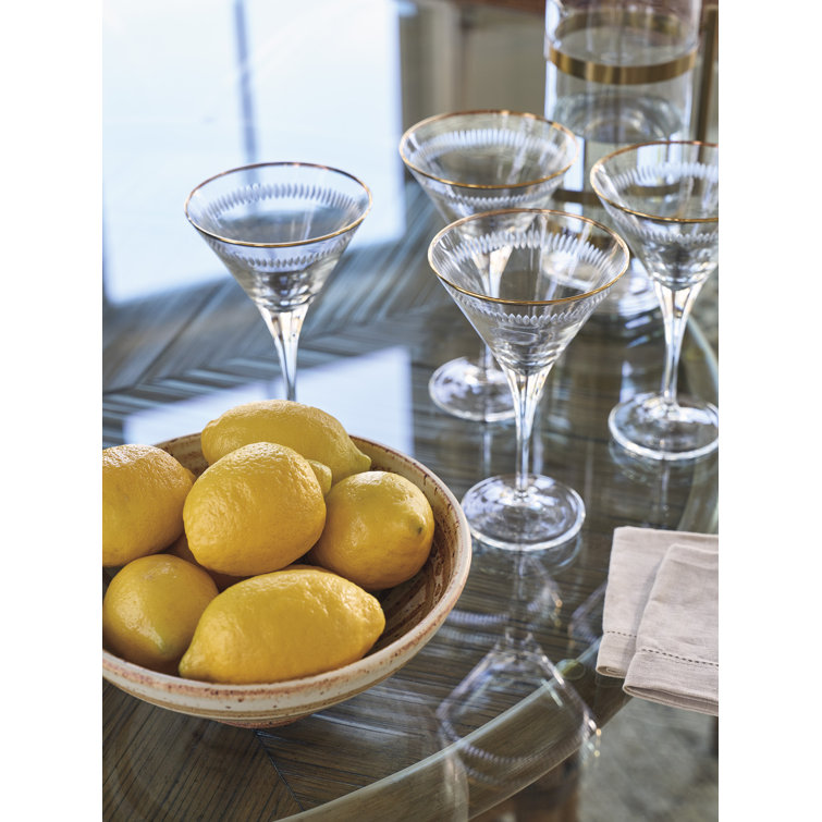 Round Glass Top Dining Table with Bamboo Base