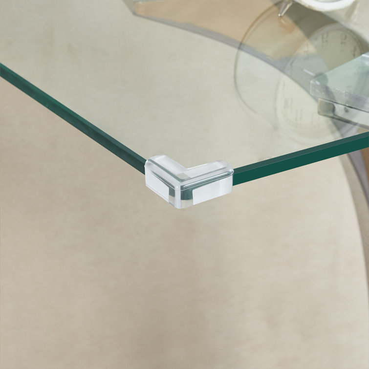 Silver Glass Console Table with Mirror Finish Stainless Steel Base