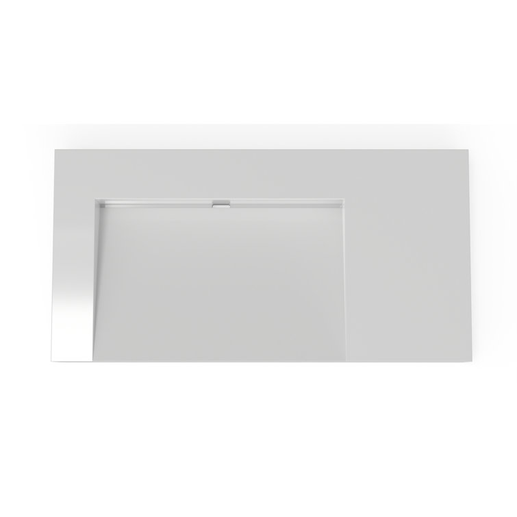 Gloss White 39'' Rectangular Wall-Mount Bathroom Sink