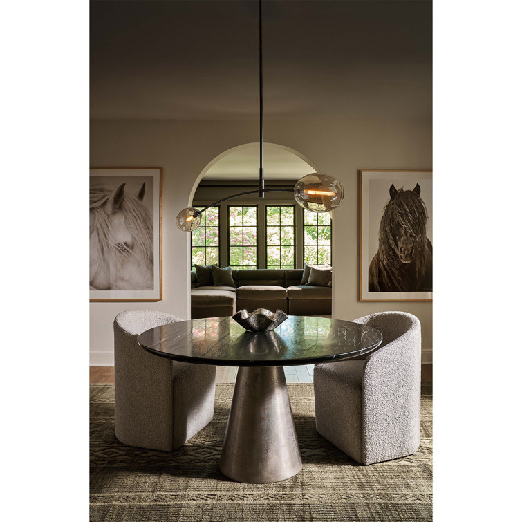 Natural Brass Double Pendant Light with Alabaster Glass Shades