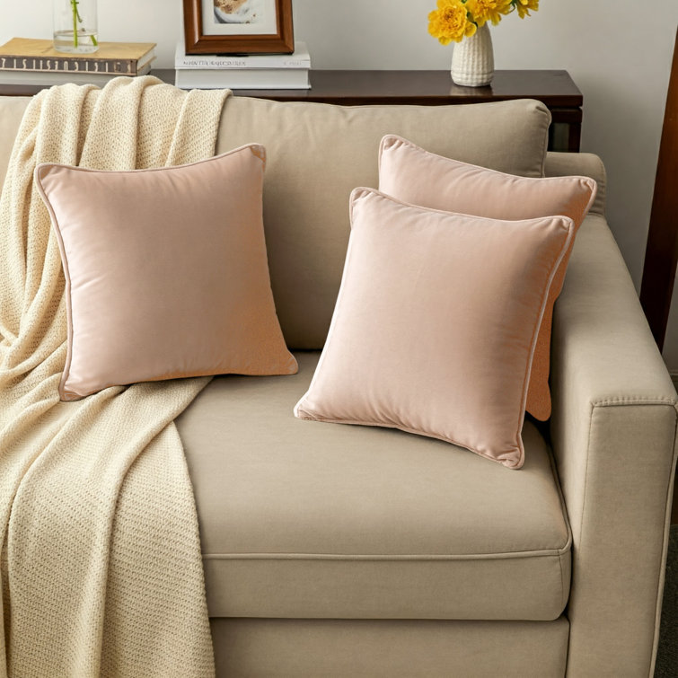 Cocoa Velvet 22" x 22" Pillow Cover Set