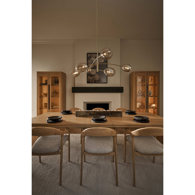 Artemis Oil Rubbed Bronze 6-Light Chandelier with Alabaster Glass Shades