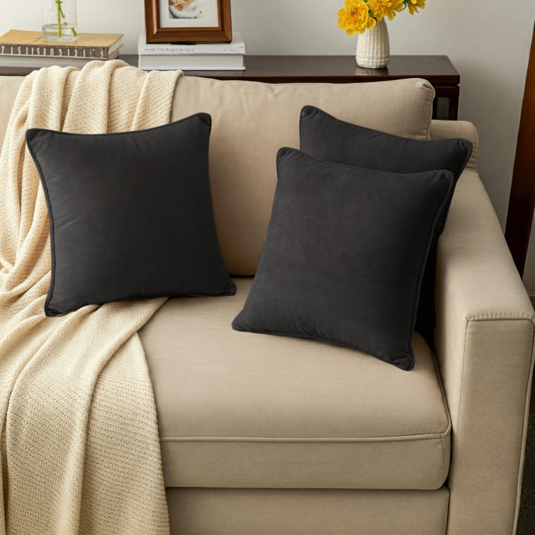 Cocoa Velvet 22" x 22" Pillow Cover Set