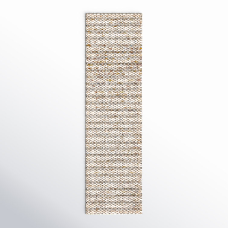 Ivory and Multi Wool Flat Woven Runner Rug