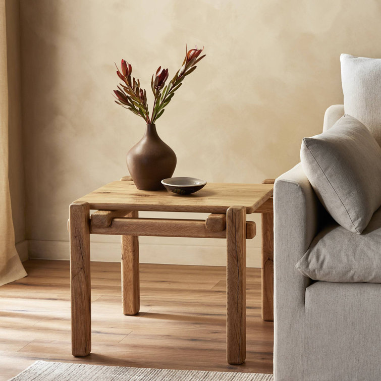 Natural Reclaimed French Oak Rectangular End Table