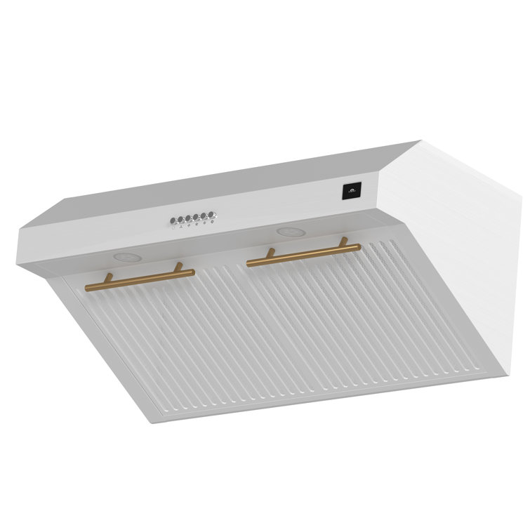 White Stainless Steel 30" Under Cabinet Range Hood with LED Lights