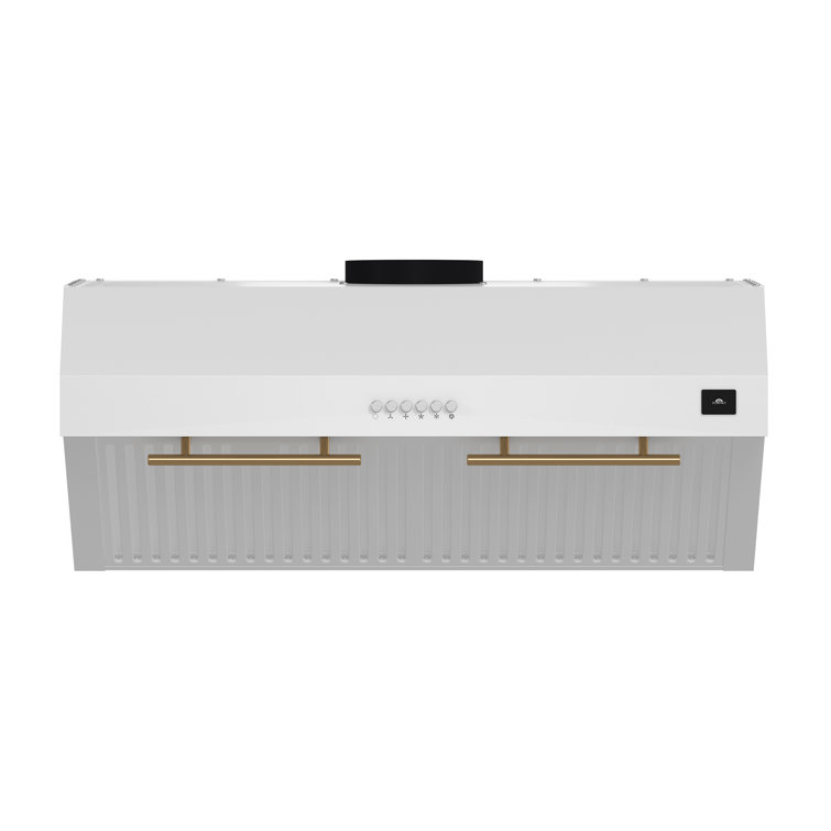 White Stainless Steel 30" Under Cabinet Range Hood with LED Lights