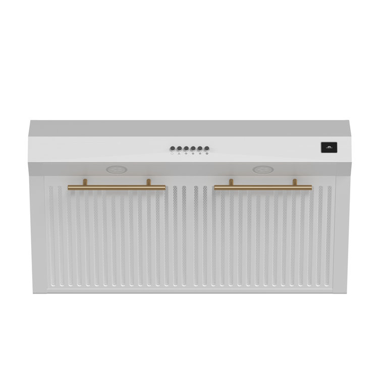 White Stainless Steel 30" Under Cabinet Range Hood with LED Lights