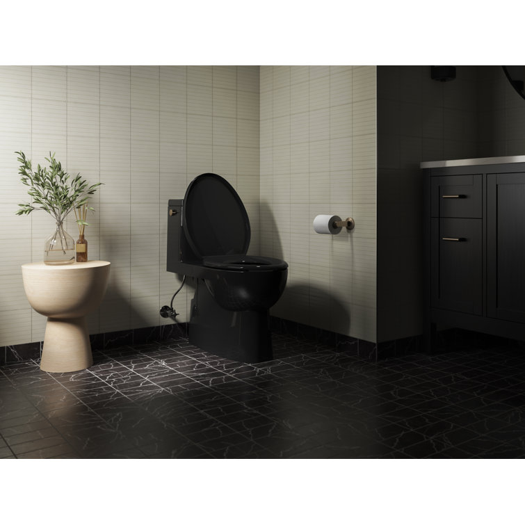 White High Efficiency Elongated Free Standing Toilet