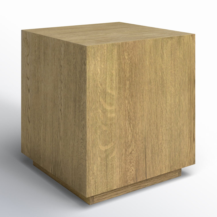 Layne Light Brown Oak Wood 20" Square End Table