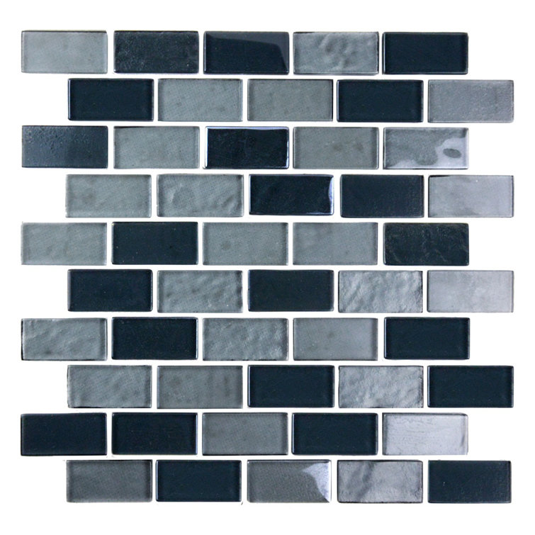 Landscape Gray Glass Mosaic Tile for Kitchen and Bathroom
