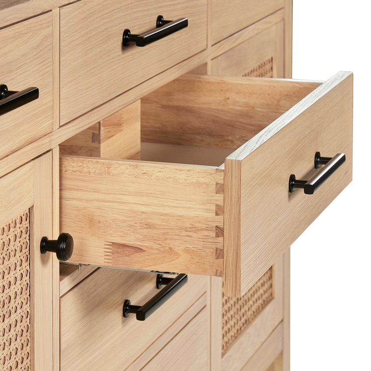 Camila 60" Light Brown Oak Freestanding Bathroom Vanity with Quartz Top