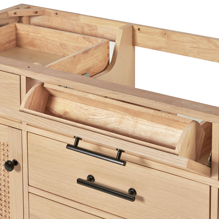 Camila 60" Light Brown Oak Freestanding Vanity Base