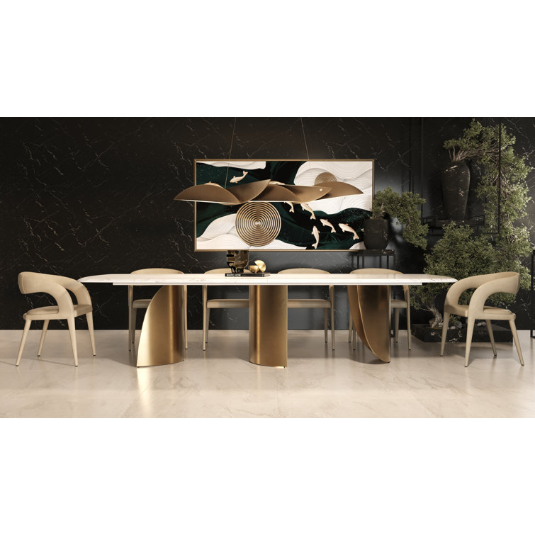 Tan Faux Leather Upholstered Arm Chair with Metal Legs