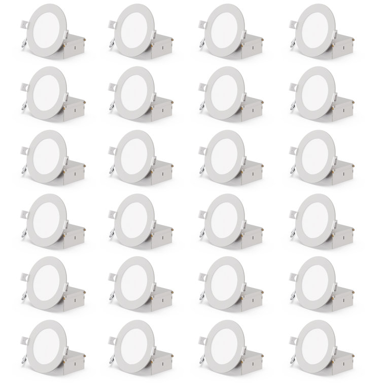 4'' White Aluminum LED Canless Recessed Lighting Kit