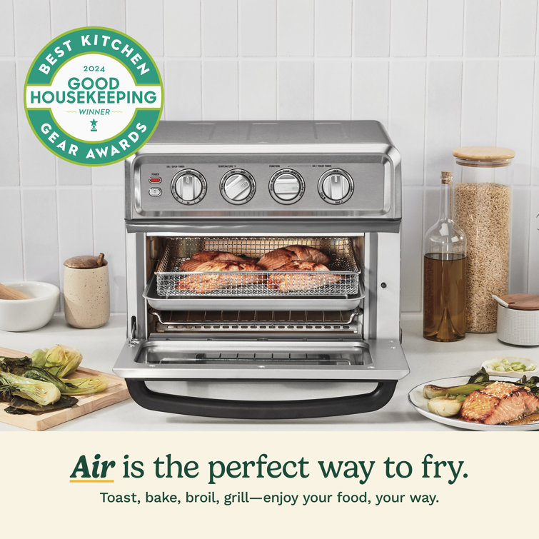 Compact Stainless Steel Air Fryer Toaster Oven with Grill