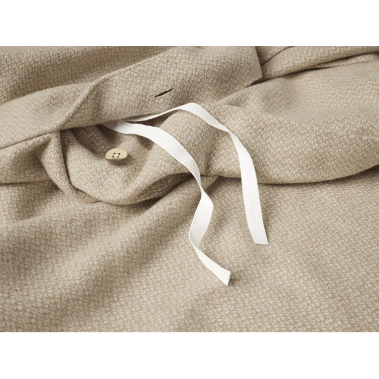 Undyed Organic Cotton Full/Queen Flannel Duvet Cover