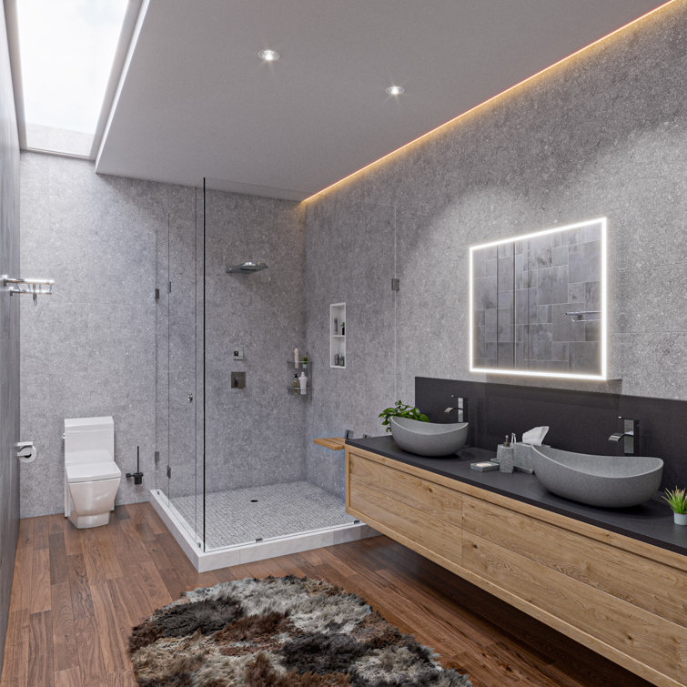 Gray Matte Ceramic Oval Above Mount Bathroom Sink