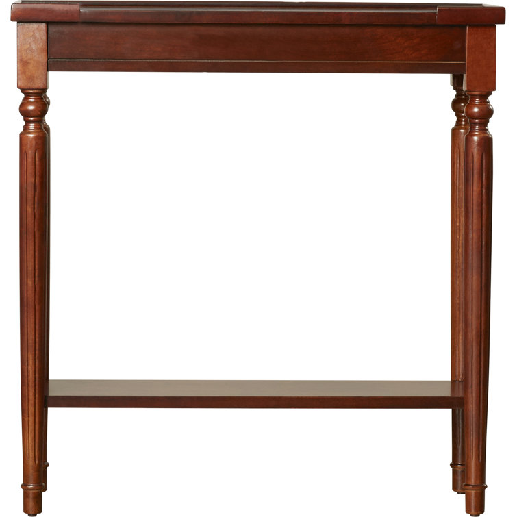 Plantation Cherry Solid Wood Console Table with Storage Shelf