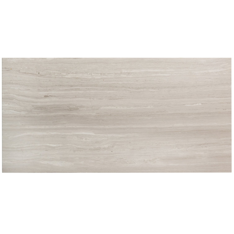Gray 12" x 24" Honed Marble Look Wall & Floor Tile