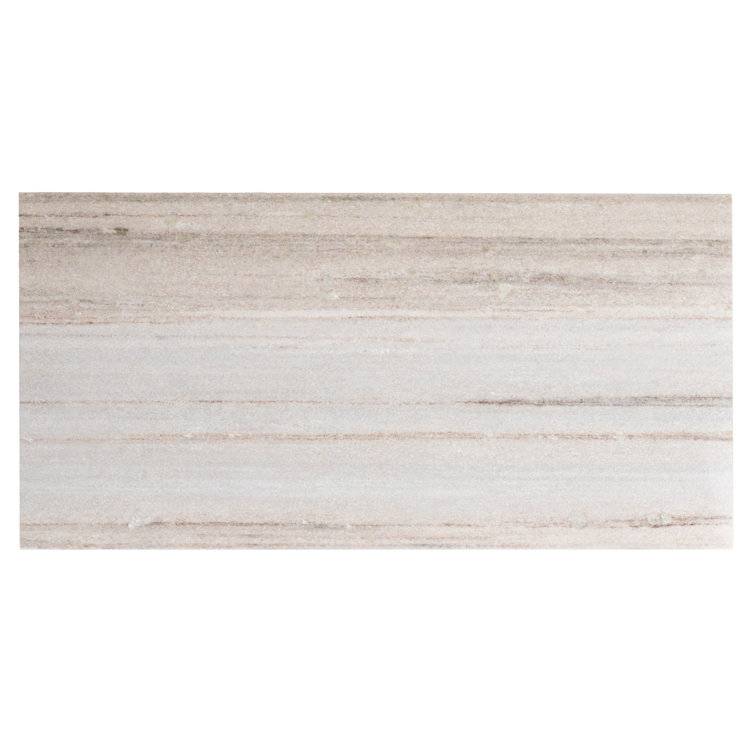 Beige 12" x 24" Honed Marble Subway Tile