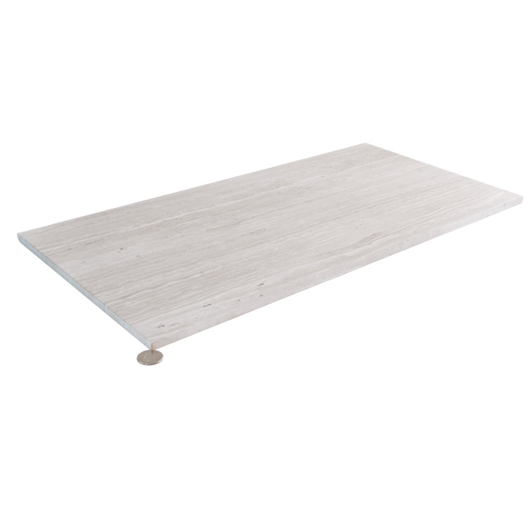 24" x 12" Polished Beige Marble Look Wall & Floor Tile