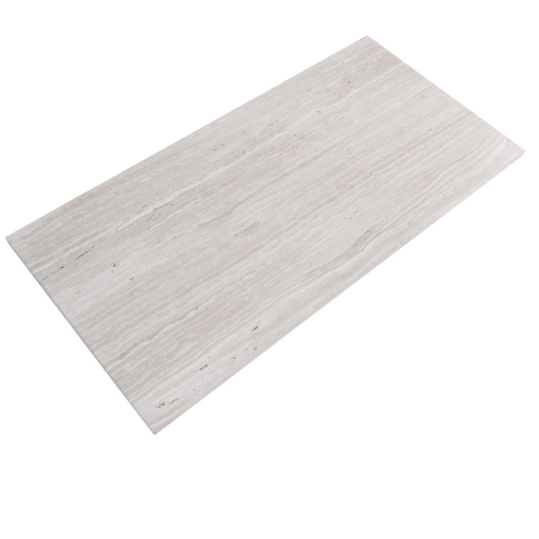 24" x 12" Polished Beige Marble Look Wall & Floor Tile