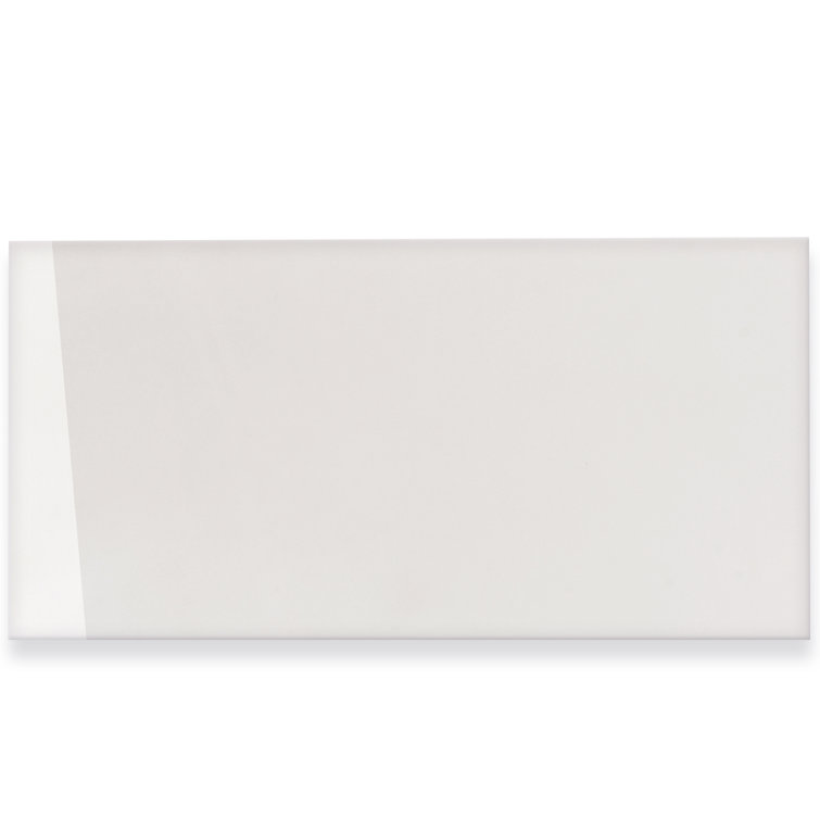 24" x 12" Polished White Marble Look Wall & Floor Tile