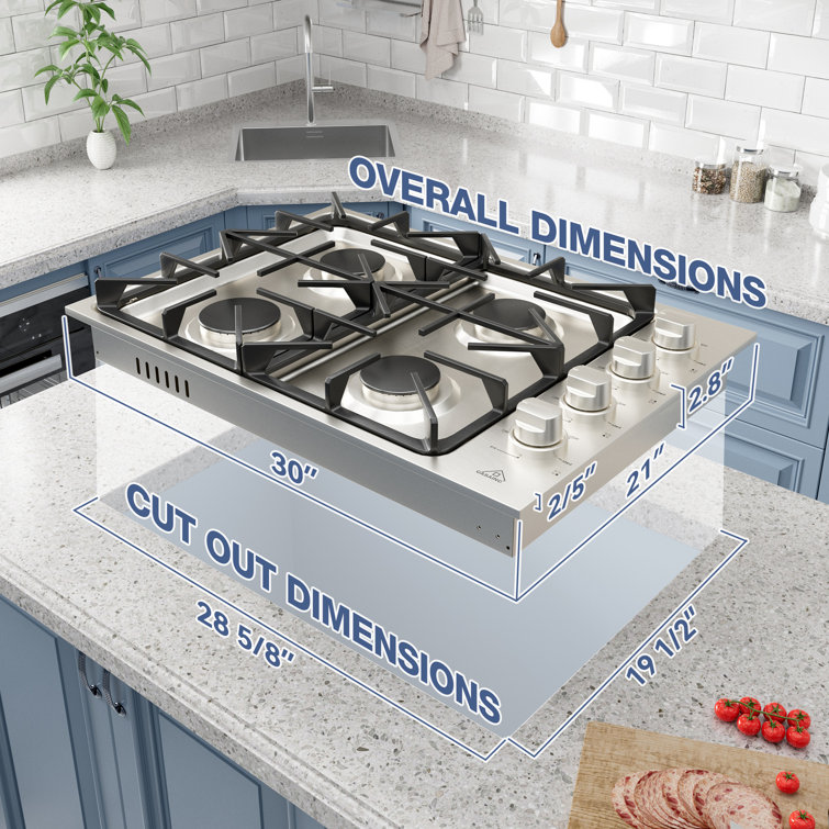 Ge 30" Gas Cooktop with 4 Burners