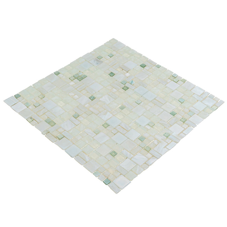 Pearl White Mini Versailles Glass Mosaic Tile Pack