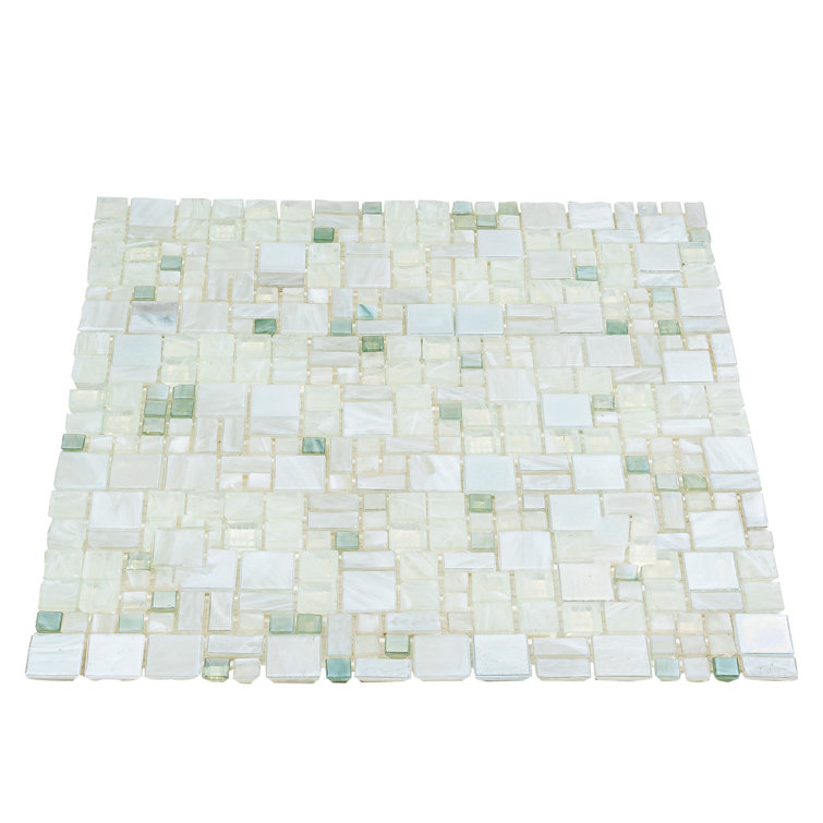 Pearl White Mini Versailles Glass Mosaic Tile Pack