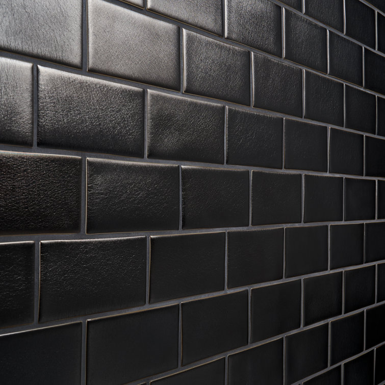 Gunmetal Matte Ceramic Subway Wall Tile