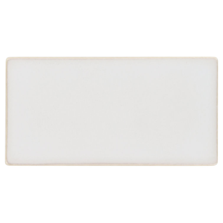Natural White 3" x 6" Matte Glass Subway Tile