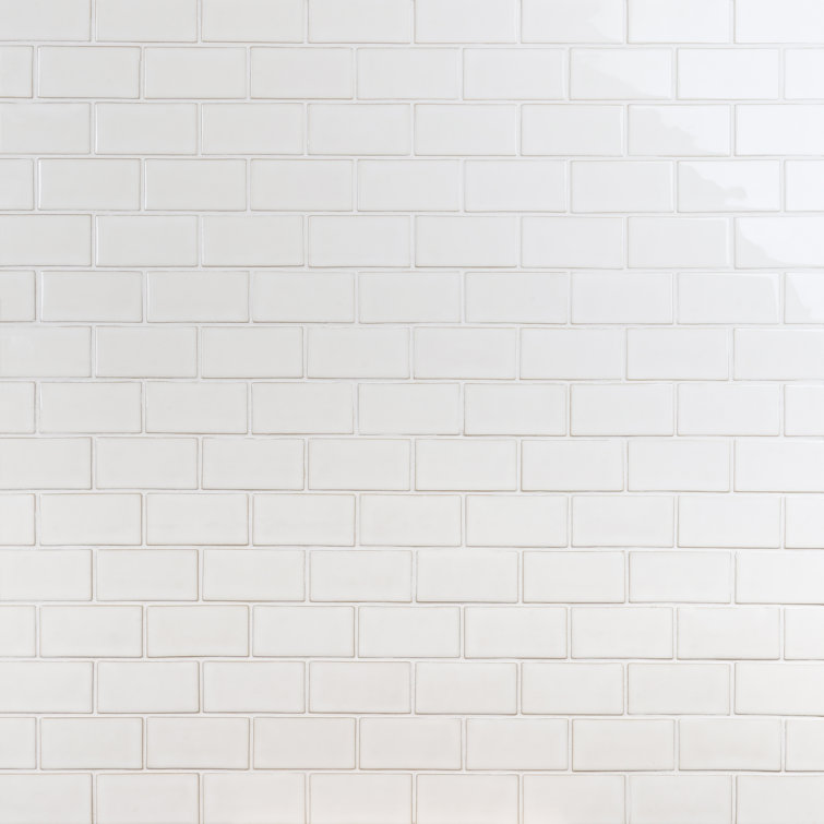 Natural White 3" x 6" Matte Glass Subway Tile