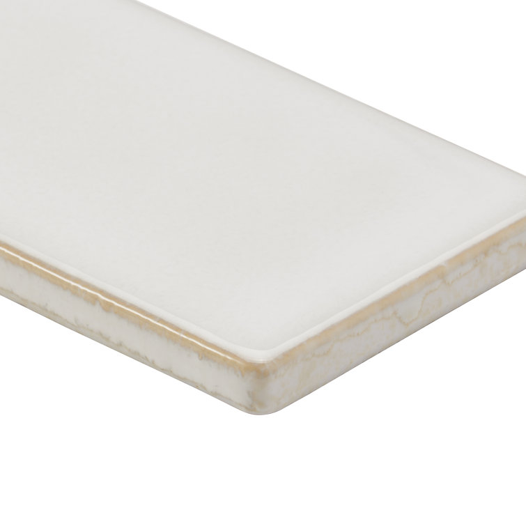 Natural White 3" x 6" Matte Glass Subway Tile