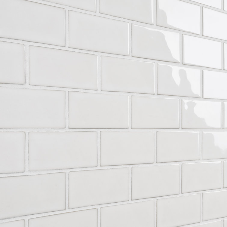 Natural White 3" x 6" Matte Glass Subway Tile