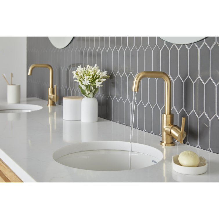 Parma Brushed Bronze Single Hole Bathroom Faucet with Metal Drain Assembly
