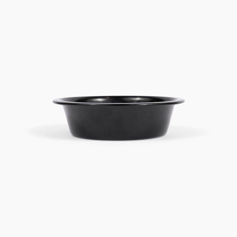 Small Black and Bronze Stainless Steel Elevated Pet Feeder