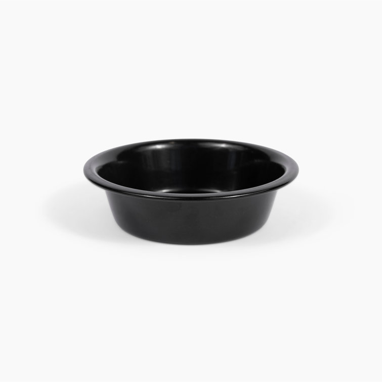 Small Black and Bronze Stainless Steel Elevated Pet Feeder